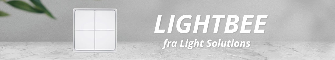 Lightbee Zigbee-strömbrytare monterad på väggen