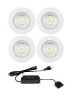 HiluX D1 Gen3 4-pack inkl. driver - Full Spectrum LED-inbyggnadsspot - Ra97 - 2700K - Vit