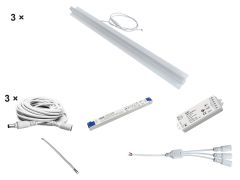 HiluX - Troldtekt LED-set - 3 x PureLED 60 cm - 3000K - Inkl. 75W driver och Zigbee-dimmer