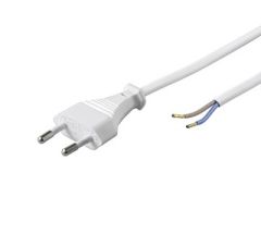 Vit kabel - 1,5 m - med stickpropp