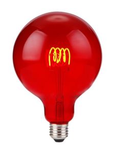 E27 - SPL FleX Globe Colored - Röd - Ø:125mm - 60lm - CRI 58 - Dimbar