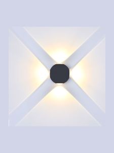 V-Tac 4W LED-utomhusvägglampa - Rund, IP65, inkl. ljuskälla