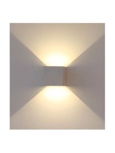 V-Tac 12W LED grå vägglampa - fyrkantig, justerbar spridning, IP65 utomhus, 230V inkl. ljuskälla