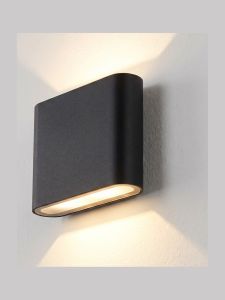 LEDlife DuoLume 8W Vägglampa Svart Inkl. ljuskälla IP65 Inne/Ute 230V 650lm RA 80