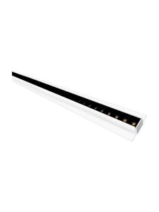 HiluX - Troldtekt LED-skena UGR<16 - 120 cm - 36W - 3000K - CRI90 - 35 mm skiva - Vit/Svart