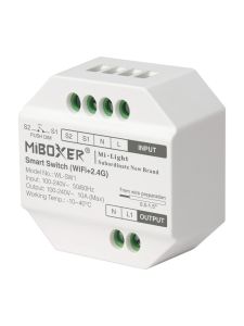 Miboxer - Smart relä - Inbyggnad - 10A - WiFi - 2.4GHz RF (WL-SW1)