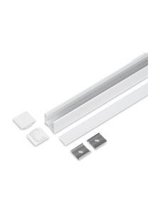 Aluminiumprofil - Model L - 20 mm LED-list - Vit