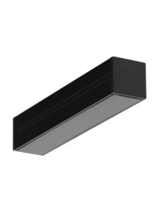 Aluminiumprofil - Model M - 16,4mm LED-list - Svart