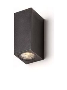 Rendl - KUBI II - UP/DOWN-vägglampa för utomhusbruk - Grå