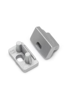 Endstycken till SLIM8 - Silver m. hål - 20 st