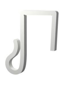 Ljusslinga-clips – För julbelysning och ljusslingor på häck - 15mm - Vit - 20 st.