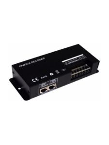 DMX 512 RGB+W-controller - 12V/24V - upp till 768W - 12V-24V-ingång