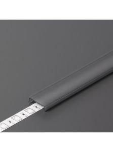 Täckning till LED-profil - C3 - Click - 4,1m - Svart