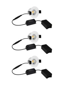 HiluX D3 Tilt360 3-pack - Full Spectrum LED inbyggnadsspot - Ra97 - 3000K - Vit