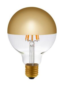 E27 - SPL Premium Toppspegelad Globe - Amber - Ø:95mm - 2500K - CRI 93 - Dimbar