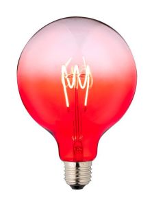 E27 - SPL FleX Globe Colored - Röd - Ø:125mm - 2200K - CRI 93 - Dimbar