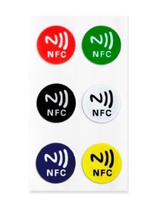 NFC-tagg - NTAG213 - färgade klistermärken - 6 st