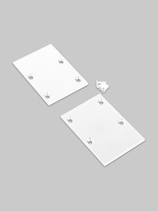 Ändlock till PIXEL33-02 - Vit - Metall - 2 st