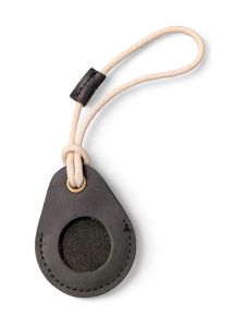 AirTag-nyckelring - Äkta läder - Svart