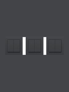 Senic Friends Of Hue-strömbrytare - Matt svart - 3-pack