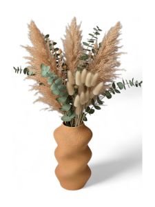 Simiu - SCRUNCHED - Vas - 21 cm - Karamell
