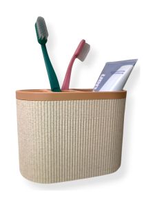 Simiu - Väggmonterad tandborsthållare - Marmor/Beige