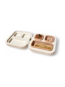Simiu - JEWTRA - Smyckesresebox i beige marmor - 10,7 x 10,4 x 3 cm