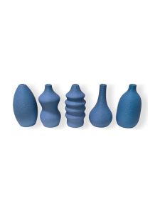 Simiu - MINI VASES - 8 cm - 5 st - Dammig blå
