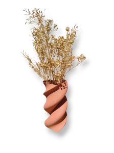 Simiu - HEART TWIST - Vas - 20 cm - dammrosa