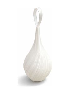 Simiu - Ornis - droppformat julornament - Vit - 9 cm höga - 2 st