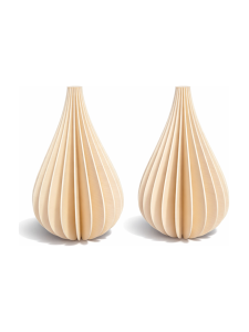 Simiu - Julhänge - 6 cm - Droppe - Beige - 2-pack