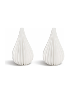 Simiu - Julhänge - 6 cm - Droppe - Silkesvit - 2-pack