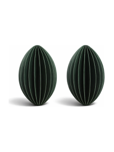 Simiu - Julhänge - 6 cm - Oval - Grön - 2-pack