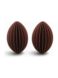 Simiu - Julhänge - 6 cm - Oval - Bordeauxröd - 2-pack