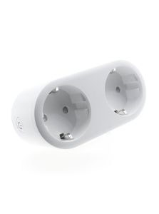 Smart dubbel WiFi-kontakt/plug - Energimätare - Tänd/släck