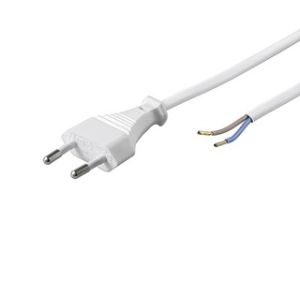 Vit kabel - 1,5 m - med stickpropp