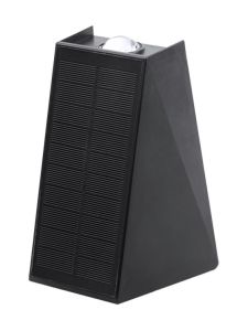 LEDlife - Solcellsvägglampa - Svart - Upp/ned - Skymningssensor - IP54 - 3000K