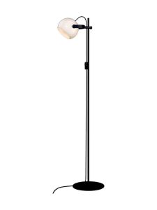 Halo Design - DC-golvlampa - Vit/svart ek - Ø18 cm