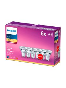 GU10 - Philips LED-spot 4,6 W - 355 lm 6-pack