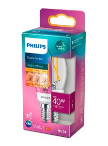 E14 - Philips SceneSwitch kronljus LED 470-180-90lm