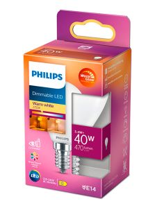 E14 - Philips Warm Glow LED-kronljuslampa - matt - 3,4 W - 470 lm - CRI:90+