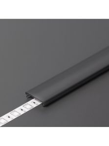 Diffusor till LED-profil - F - Click - 4,1m - Svart