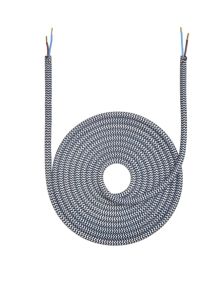 Halo Design - Textilkabel - 3 meter - Svart/vit