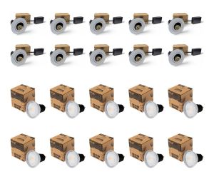 10 x HiluX D10 Inomhusspot Vit inkl. 10 x HiluX R10 Dimtone GU10 1800-3000K