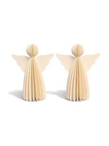 Mumi3D - Julhänge - Änglar - 9 cm - Beige - 2 st.