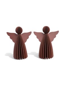 Mumi3D - Julhänge - Änglar - 9 cm - Röd - 2 st.