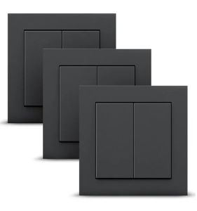 Senic Friends Of Hue-strömbrytare - Antracit - 3-pack
