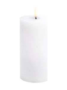 Uyuni - LED-blockljus med smält look - Nordic Vit - Rustic - 7,8x15 cm