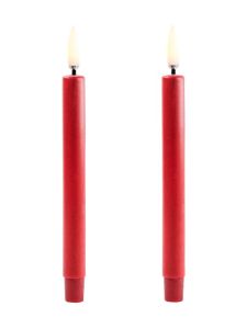 Uyuni - LED-minikronljus - Karminröd - 2-pack - 1,3x12 cm