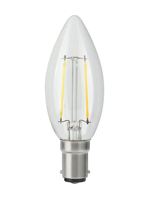 Ba15d - SPL Candle - Klar - 250lm - 2500K - CRI 93 - Dimbar